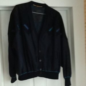 Bomber Jacket with blue embroidery